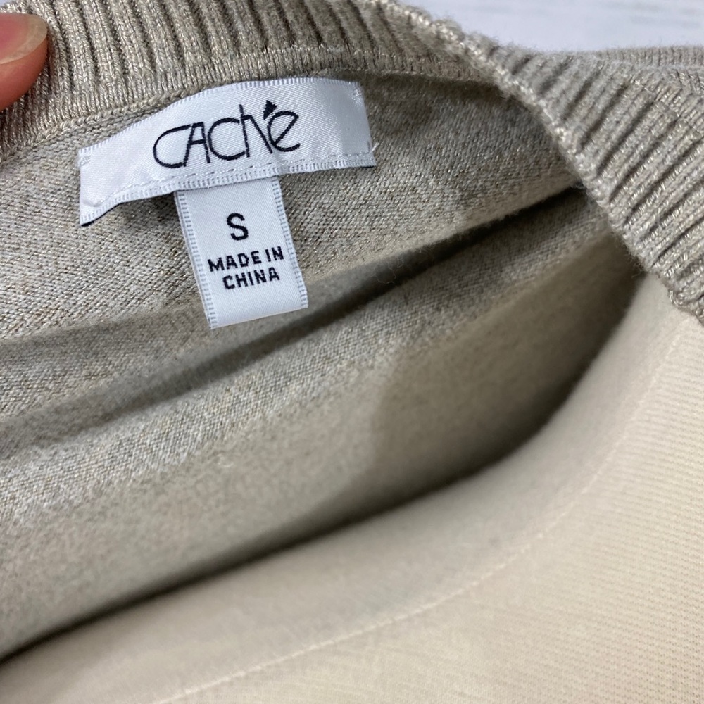 Cache Tan Beaded Sweater - Picture 13 of 14